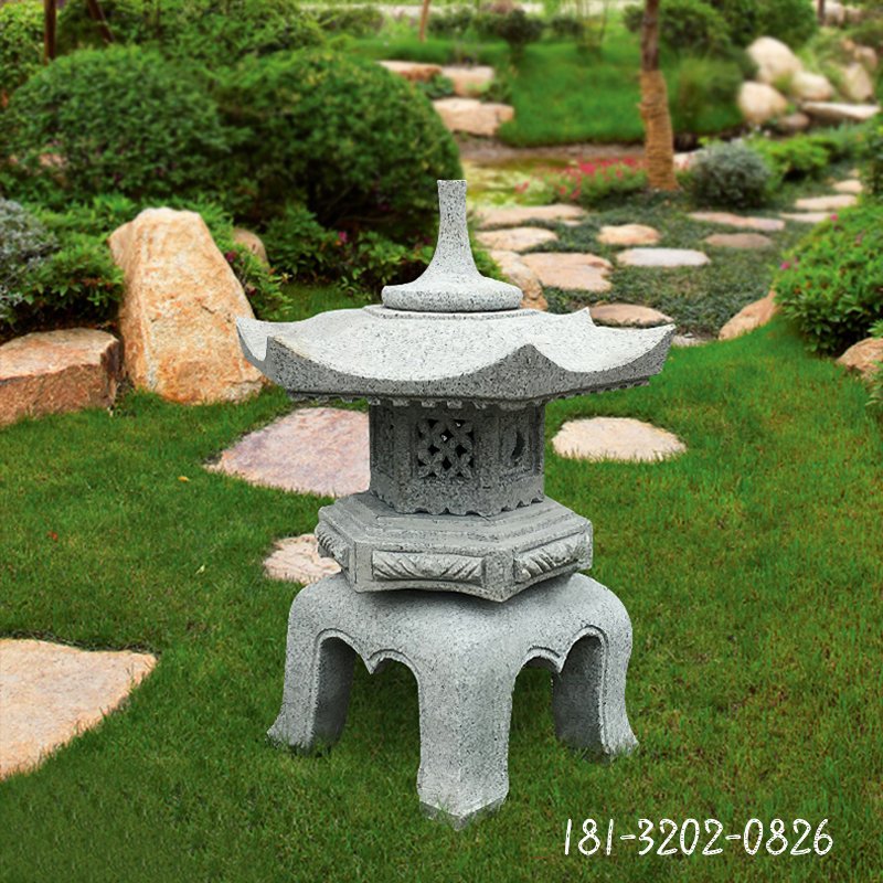 花园景观摆件，镂空石灯