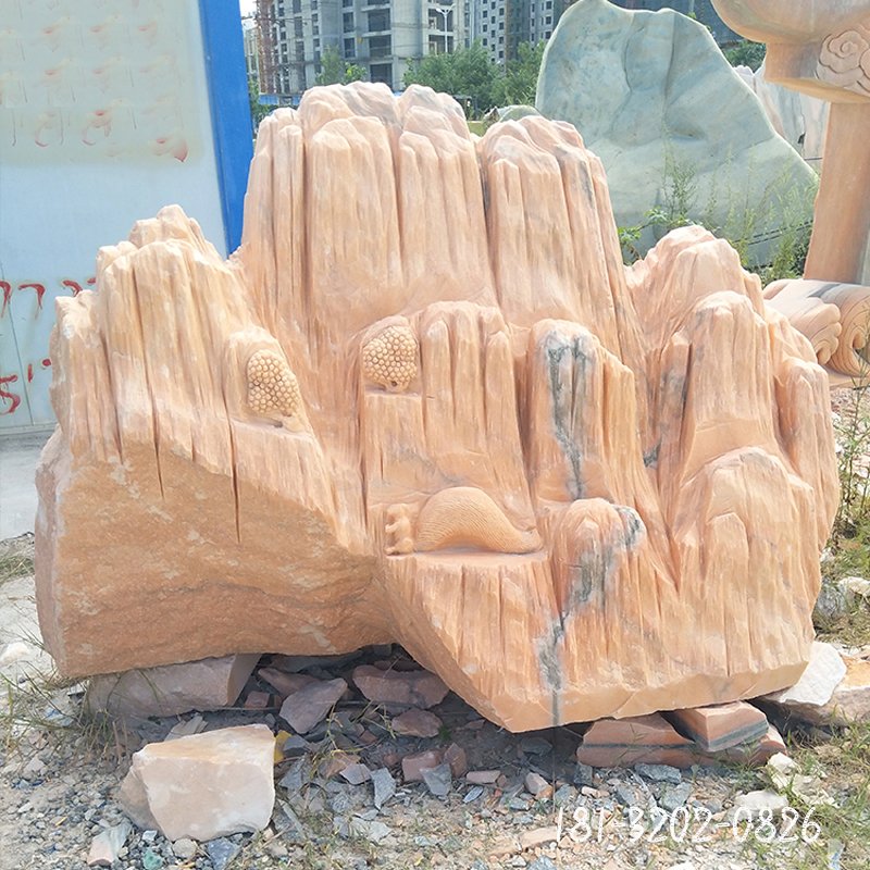 景观大理石假山  石雕企业门口摆件