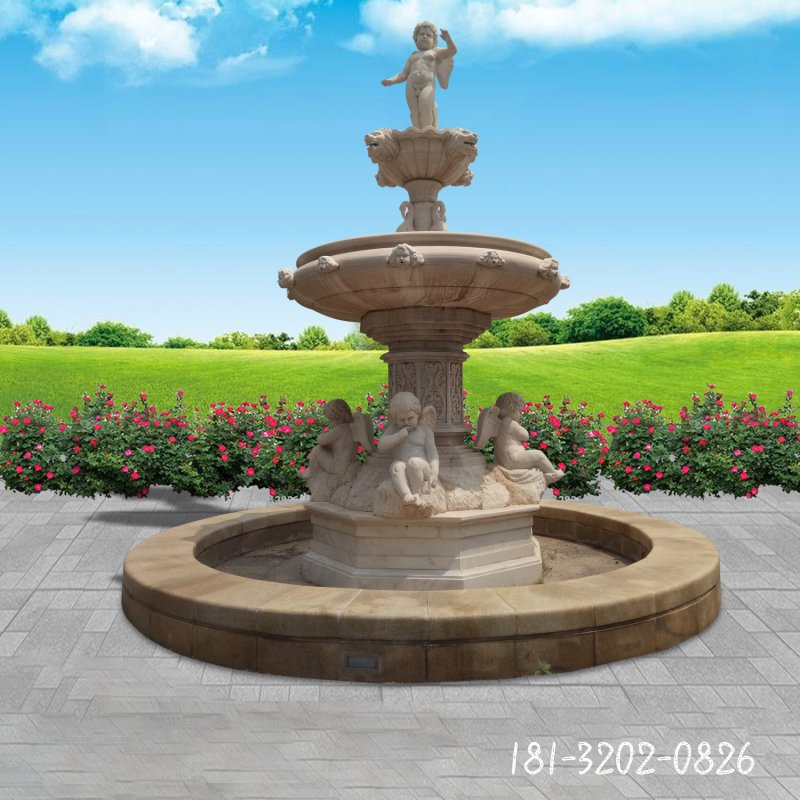 园林小天使喷泉石雕