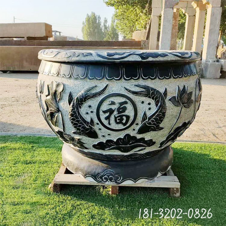 圆口水缸石雕 (18)