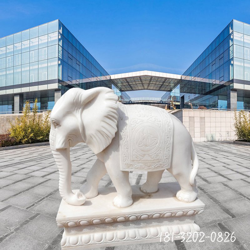 汉白玉大象雕塑 (138)