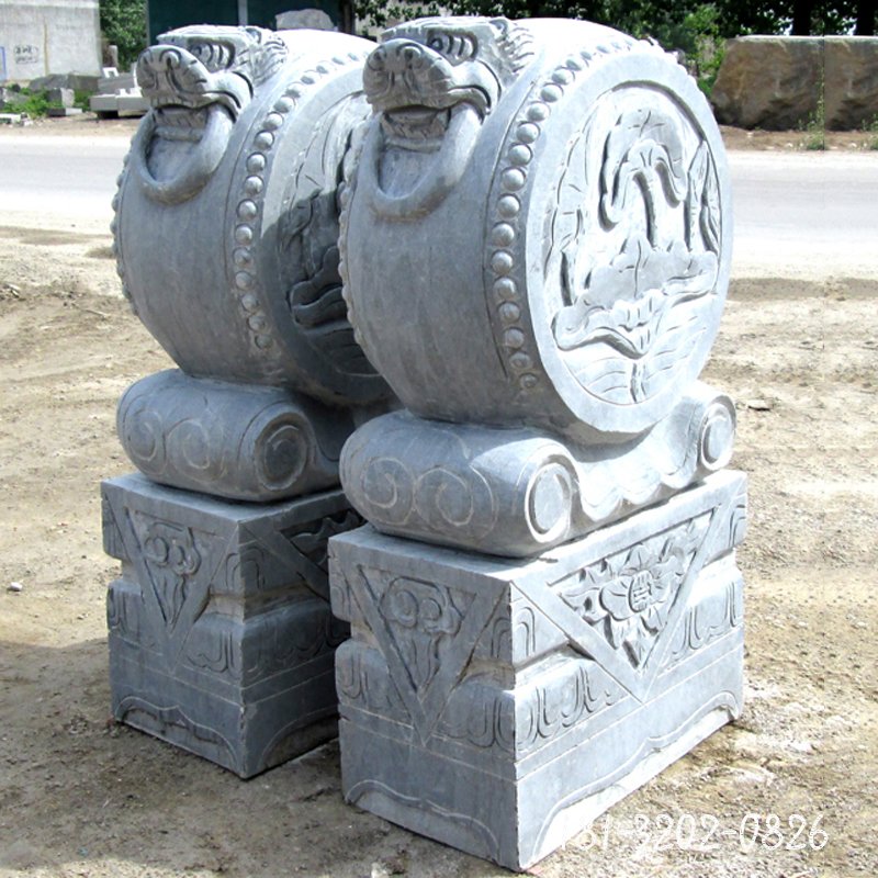 青石门墩，仿古抱鼓石