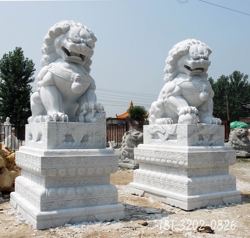 汉白玉狮子雕塑 (77)