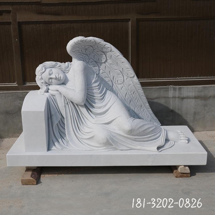 园林圆雕欧式石雕人物大天使定制大型西方人物雕塑园林汉白玉104264