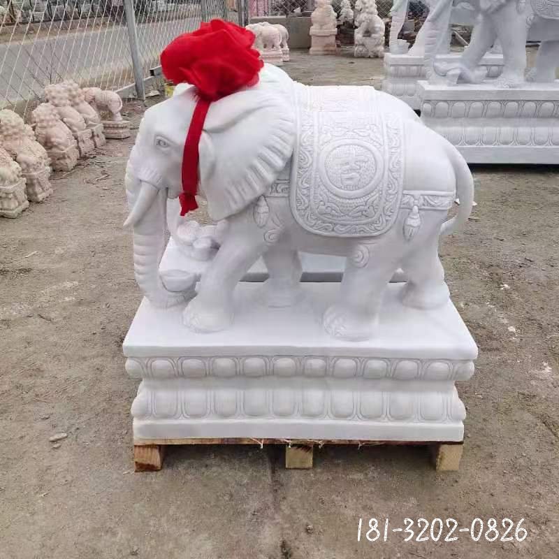 大象动物石雕 (16)