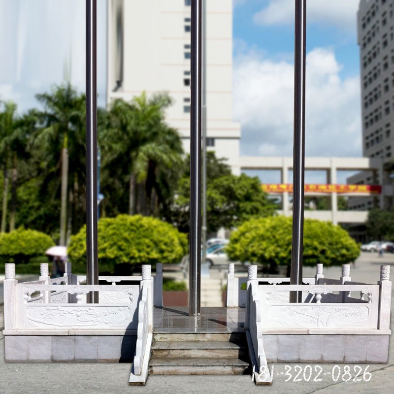 大理石升旗台 石雕广场景观雕塑