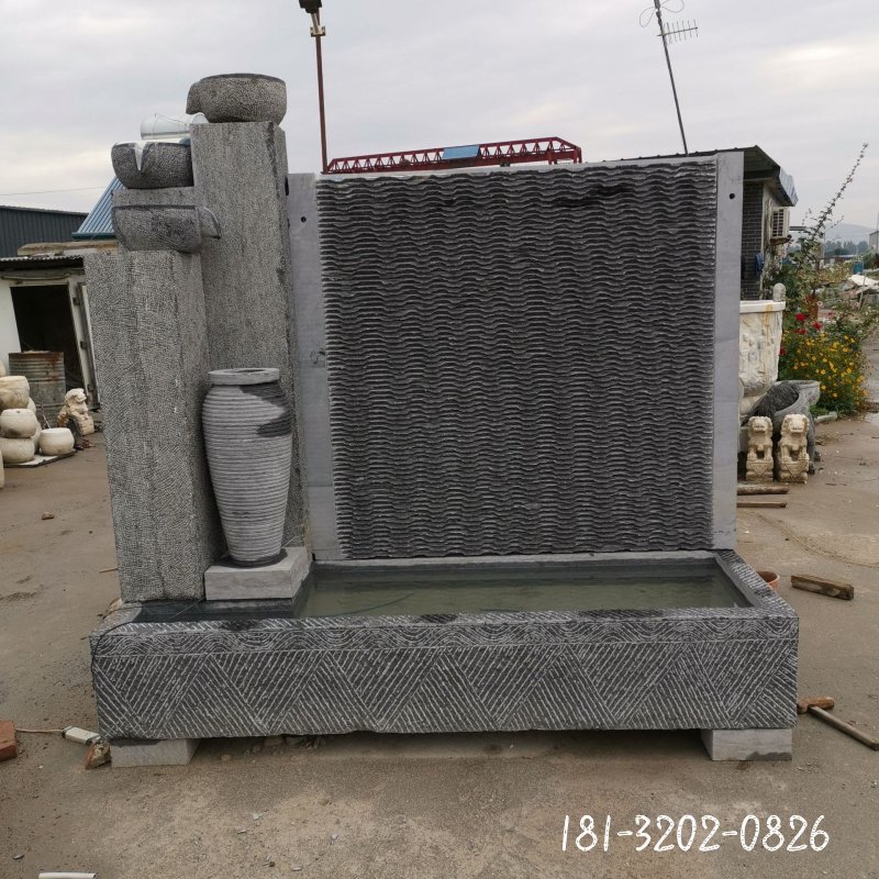 石雕仿古流水摆件 青石石雕 喷泉景观室内外庭院装饰96307