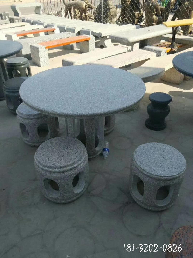 圆桌景观石雕 (19)