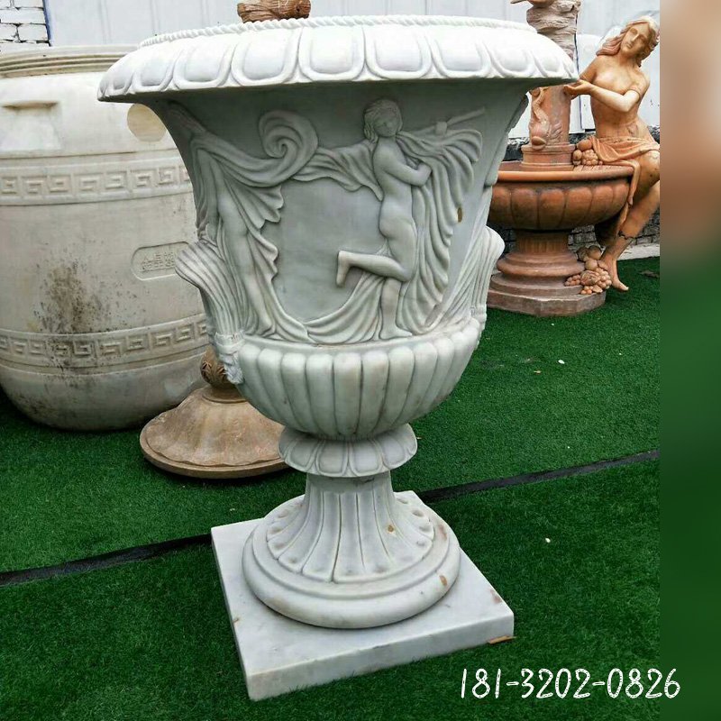 大理石花钵   石雕小区景观摆大理石花钵   石雕小区景观摆件件2