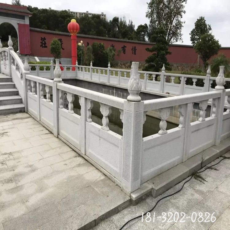 惠安石雕厂家供应石雕浮雕桥栏板 校园旗台石栏杆 青石护河栏板52363