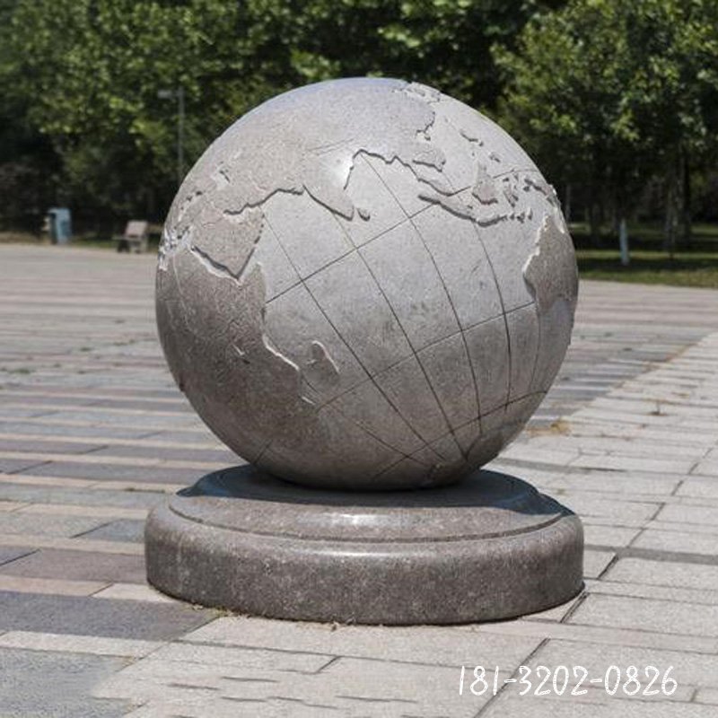 大理石地球仪,校园景观石雕
