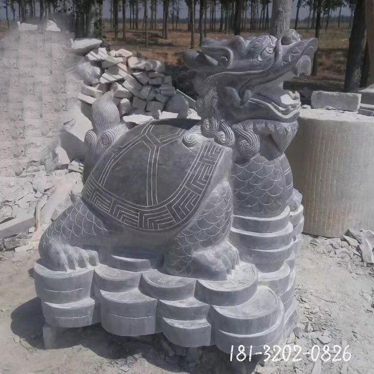 仿古龙龟石雕 (2)