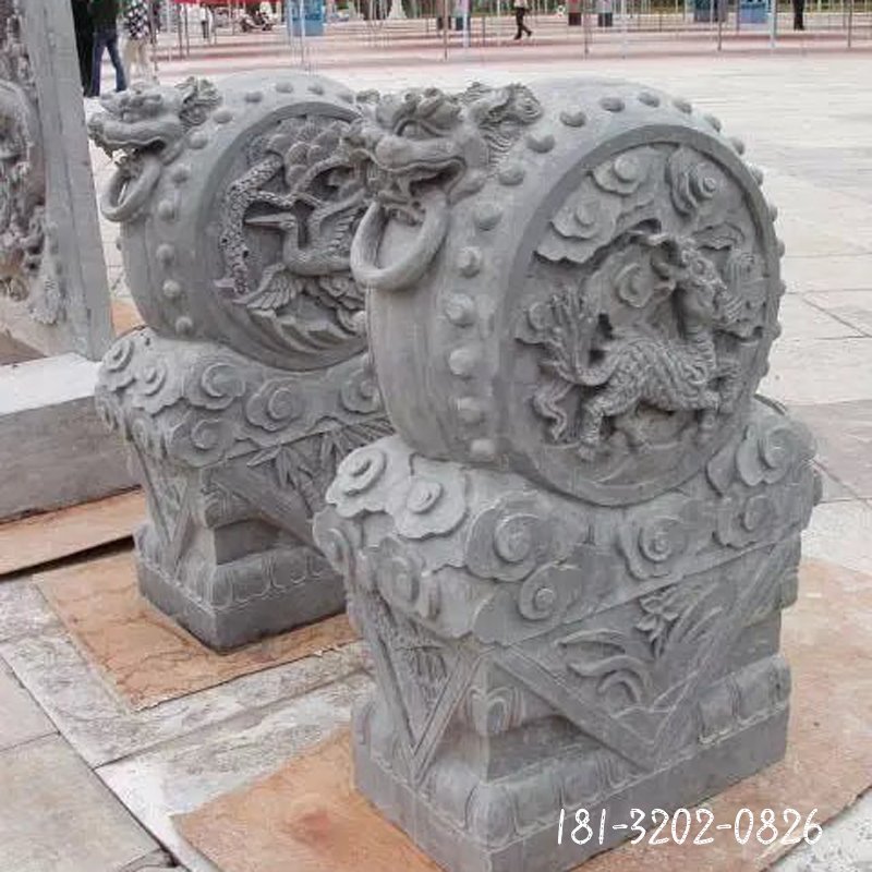 抱鼓石，青石门墩