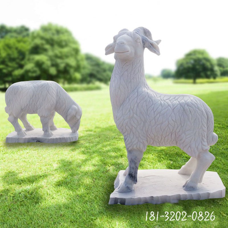 大理石羊雕塑 (198)