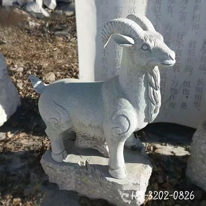 大理石羊雕塑 (50)