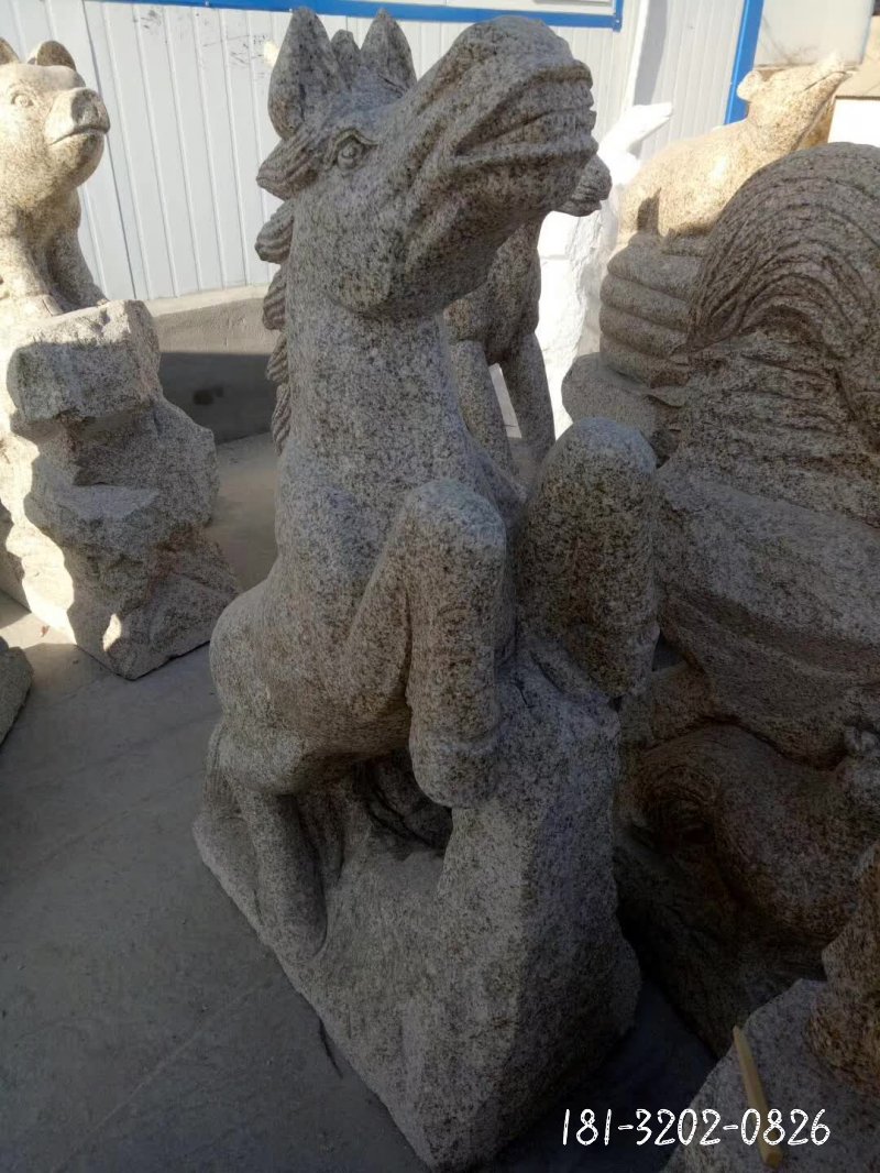 马动物石雕 (1)