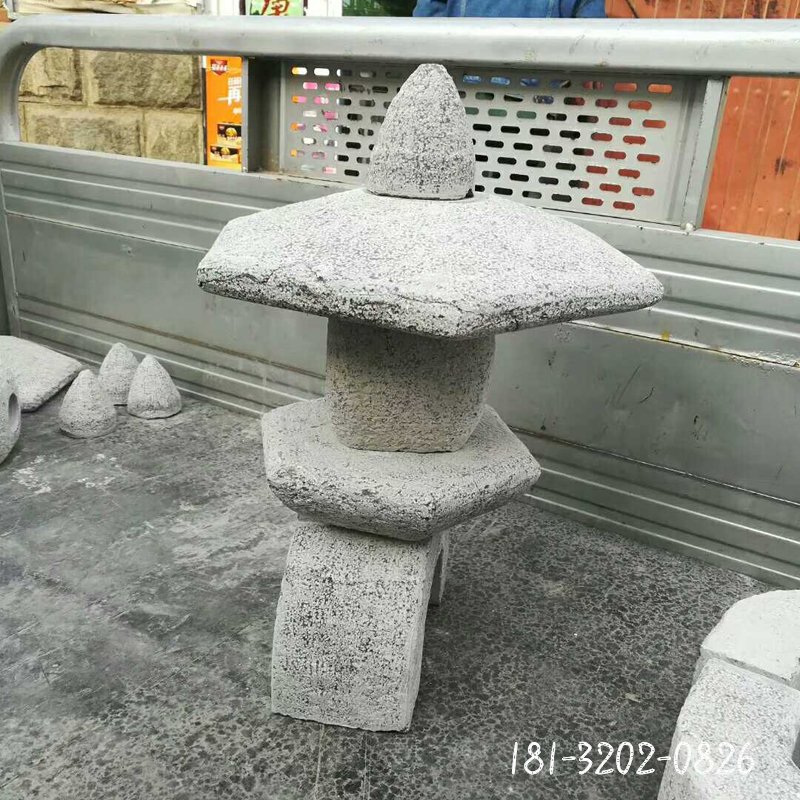 大理石寺庙宫灯 石雕庭院摆件