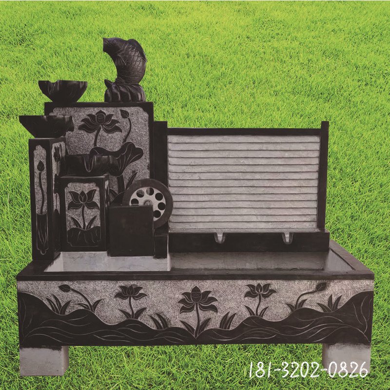 厂家供应室内外流水石雕喷泉晚霞红流水鱼缸水池庭院别墅水景雕塑113233