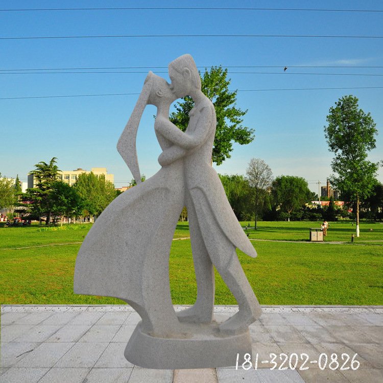 抽象情侣石雕