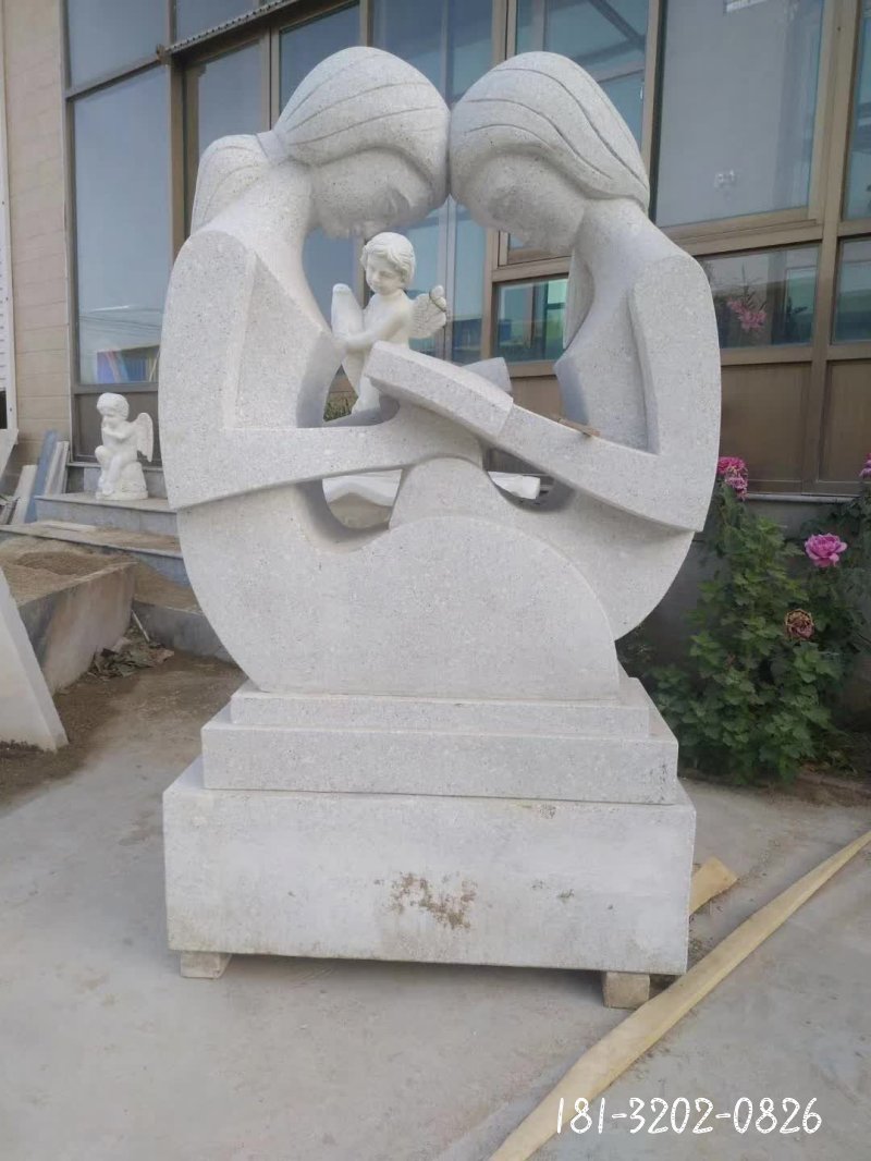 看书人物石雕