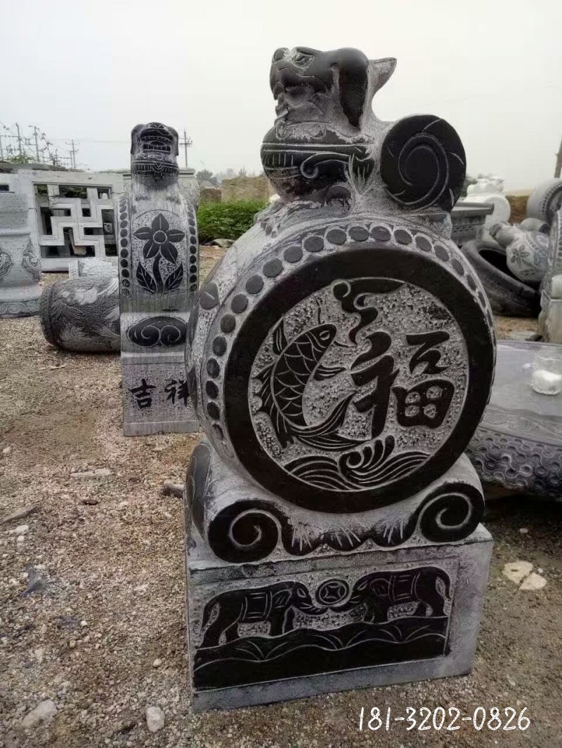 抱鼓石景观石雕 (30)