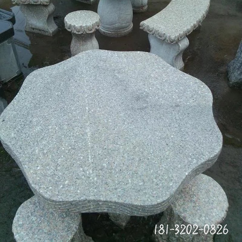 公园石桌子石凳子,大理石桌凳 (2)