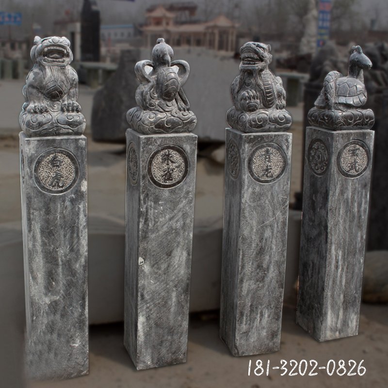仿古拴马桩,镇宅石雕