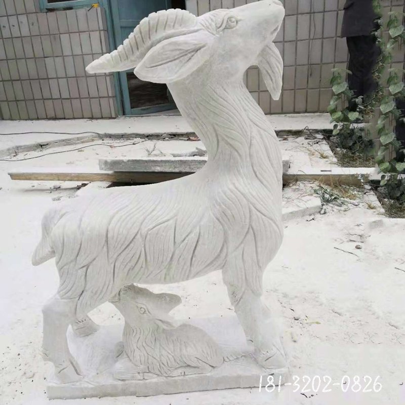 大理石羊雕塑 (151)