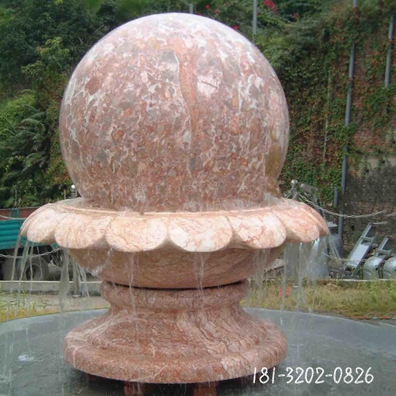 风水球喷泉石雕,园林景观石雕
