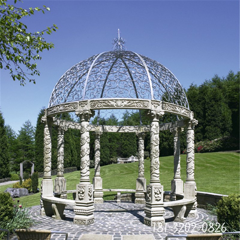 欧式圆顶石凉亭 (64)
