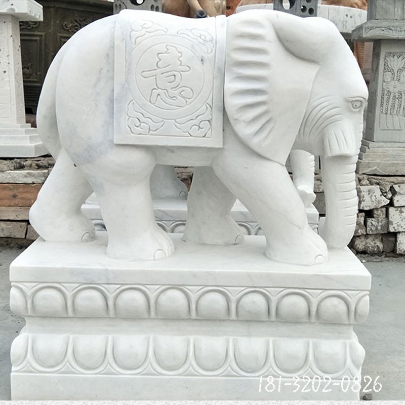大理石大象雕塑 (433)