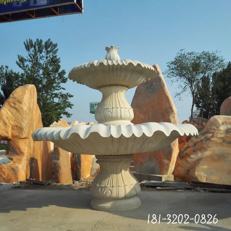大理石喷泉,两层石喷泉 (2)
