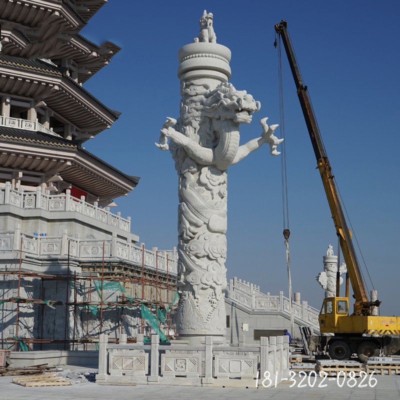 广场石雕龙柱,华表石雕 (2)