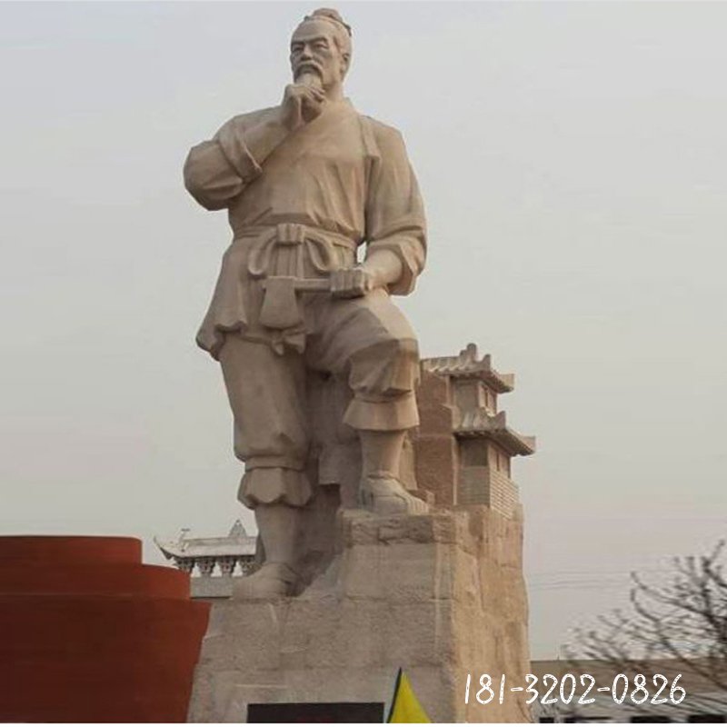 大理石鲁班雕塑，古代人物石雕