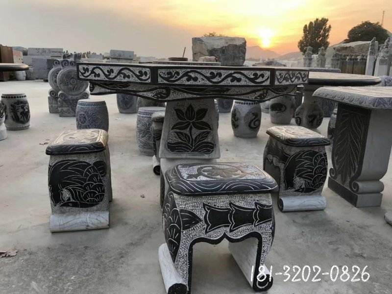 方桌景观石雕 (10)
