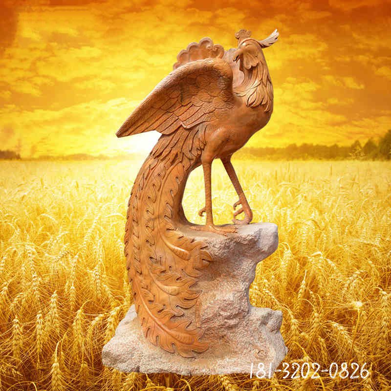 凤凰石雕，大理石凤凰