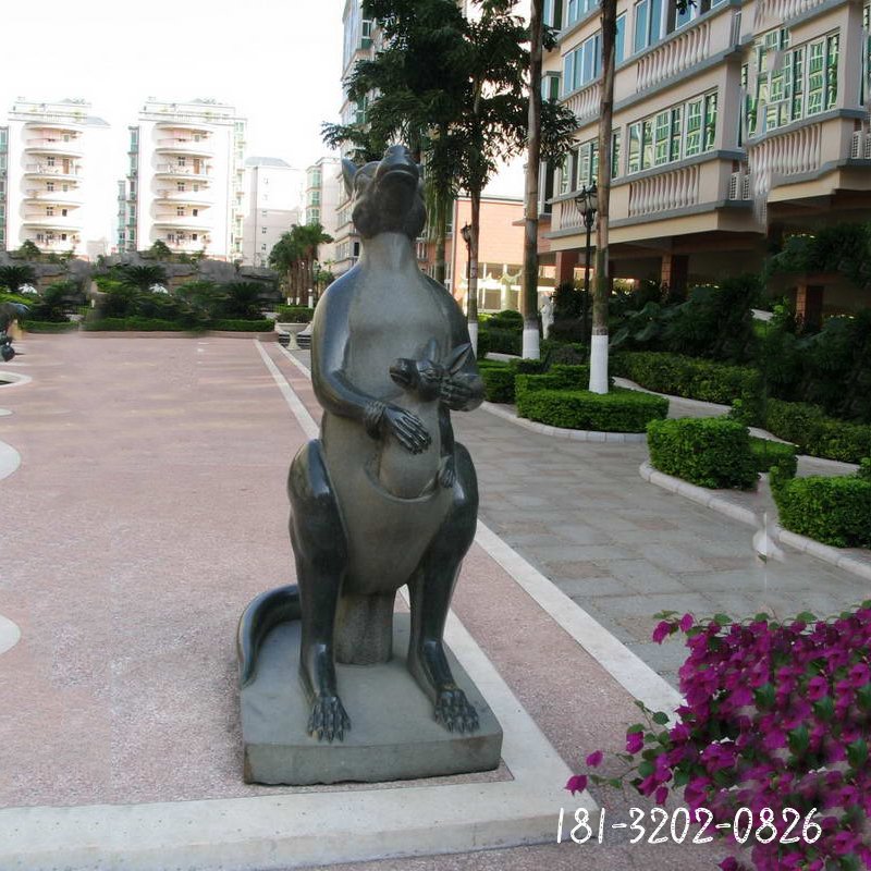 袋鼠石雕,公园动物石雕800
