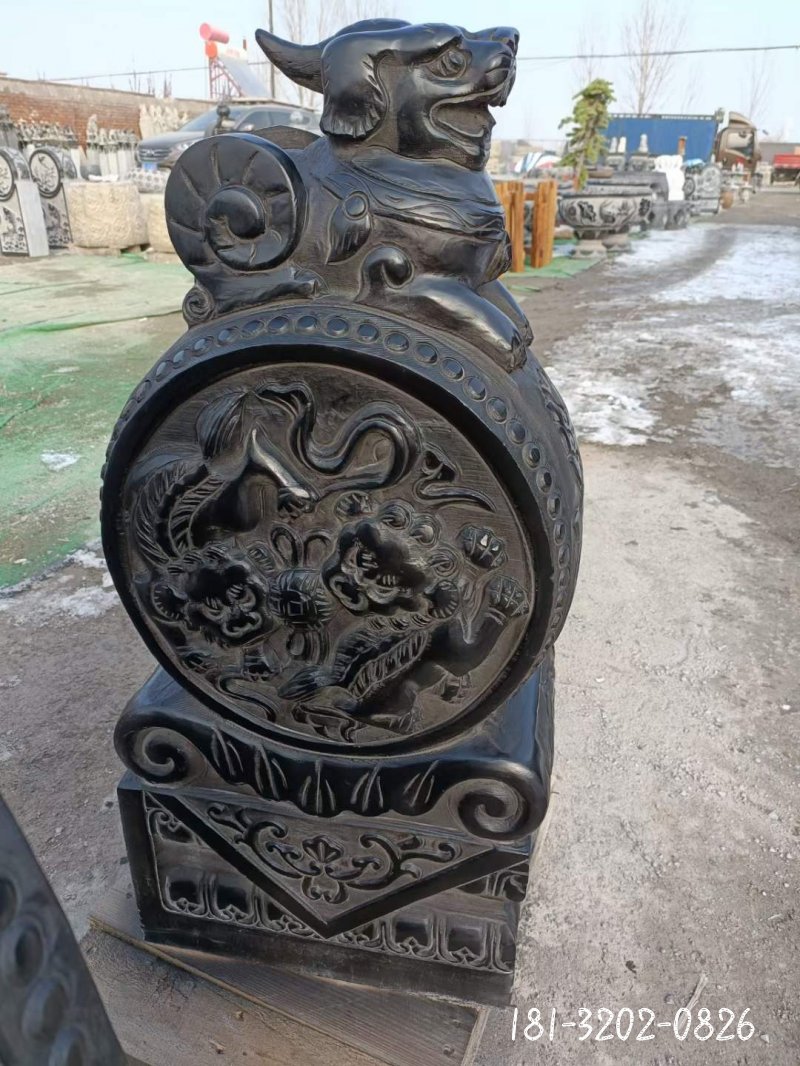 青石抱鼓石景观石雕 (20)