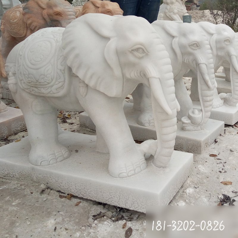汉白玉小象石雕 (39)