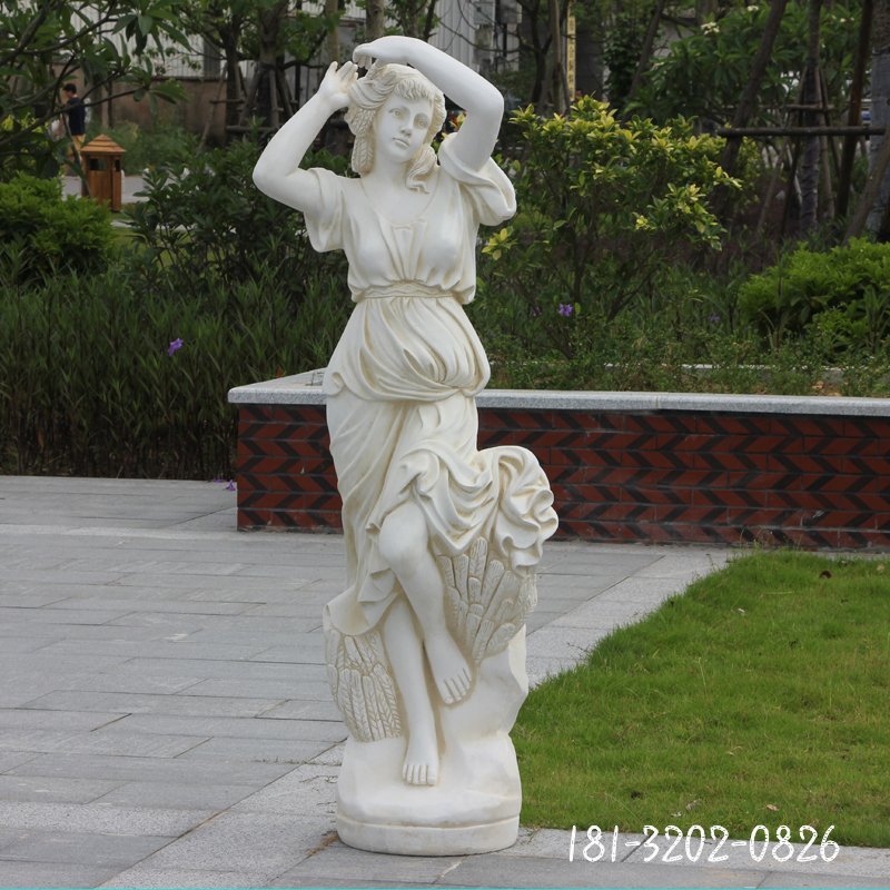 西方汉白玉四季神石雕小区西方人物雕塑摆件 (2)