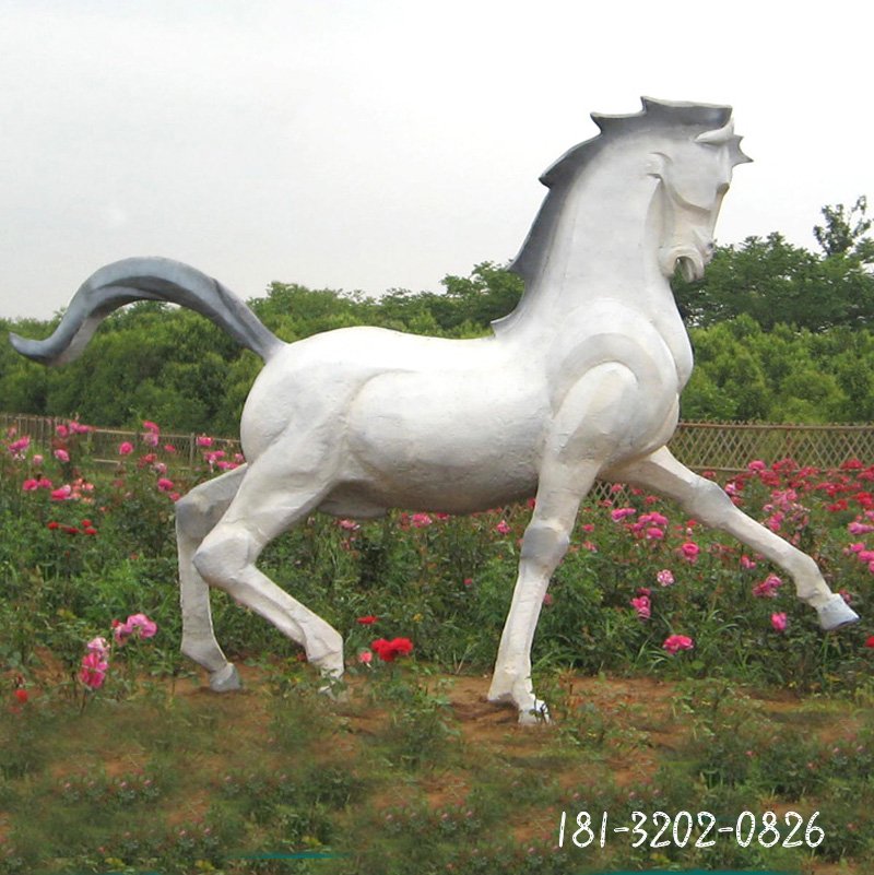 生肖大理石生肖马雕塑 (2)