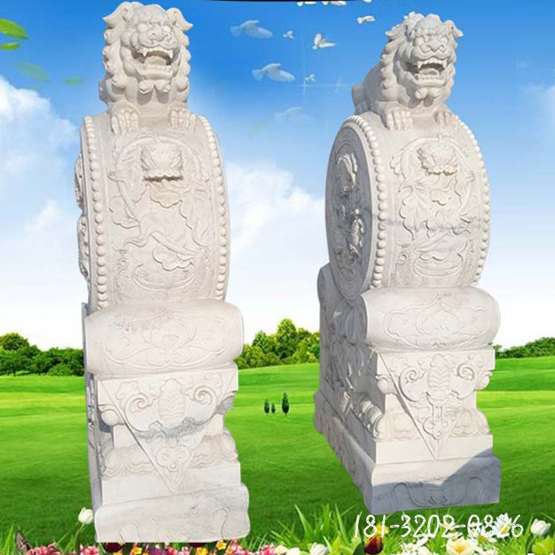 仿古抱鼓石雕塑 门墩石雕 (4)