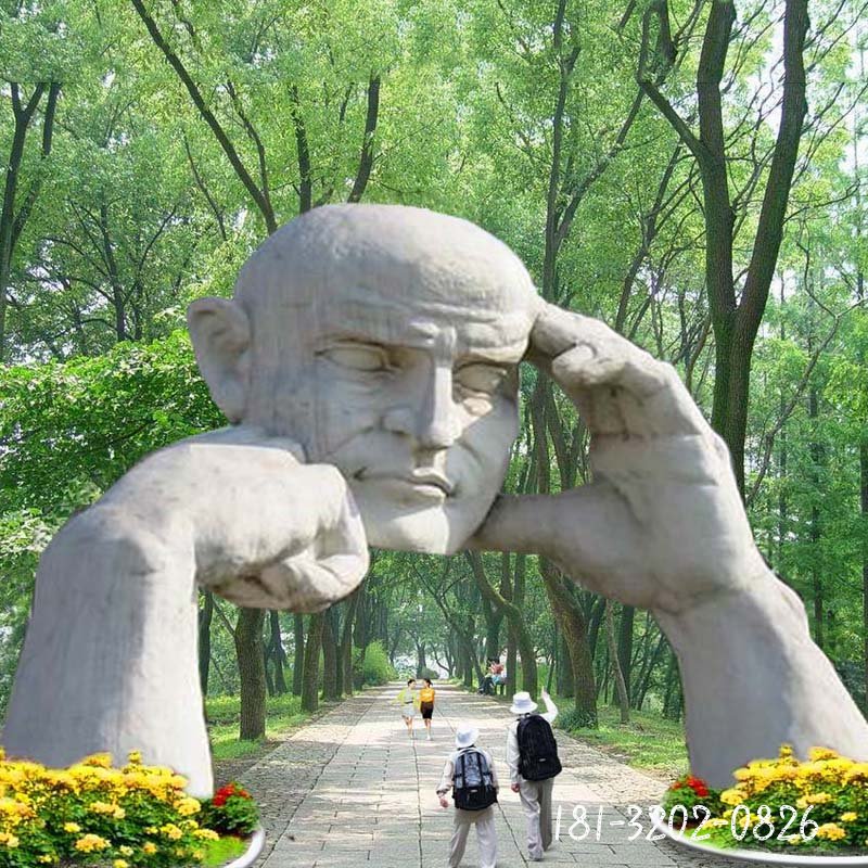 抽象抽象人物石雕拱门，公园石雕拱门