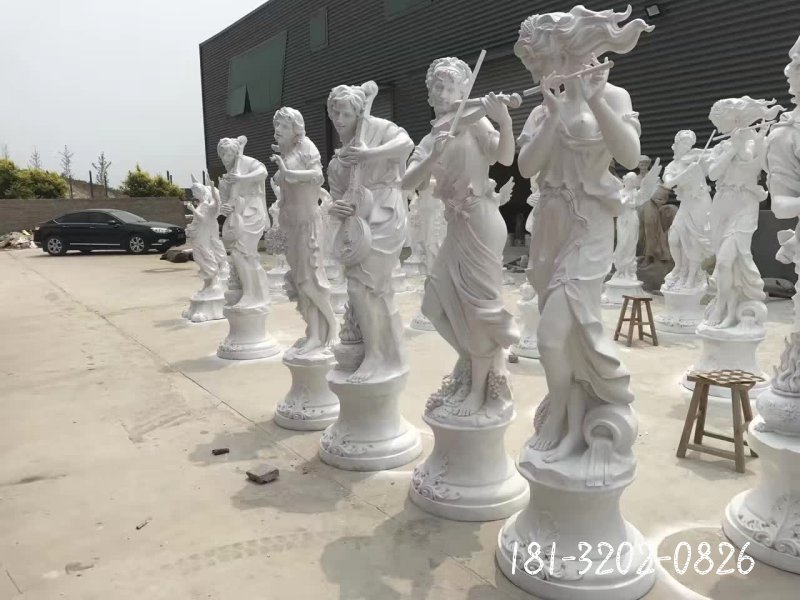 吹拉弹唱音乐人物石雕 (2)