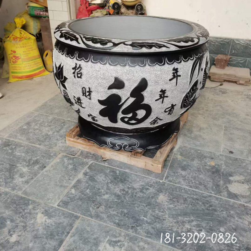 鱼缸景观石雕 (1)