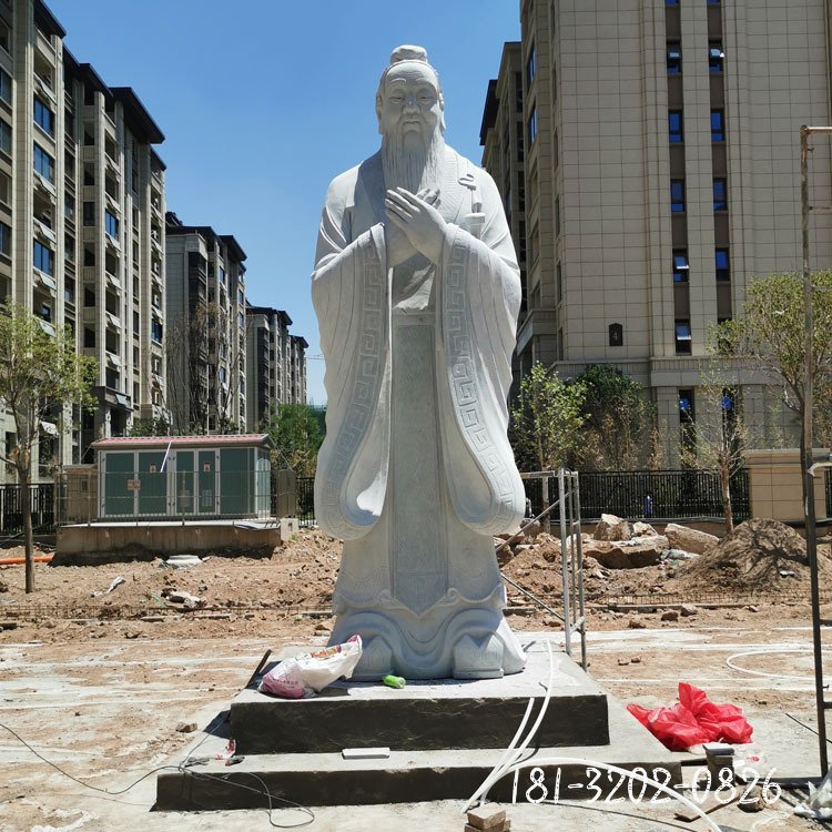 汉白玉孔子石雕 (15)