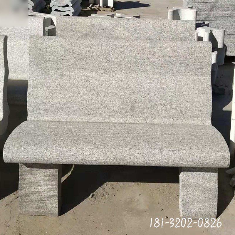 靠背椅石雕，公园石雕椅子