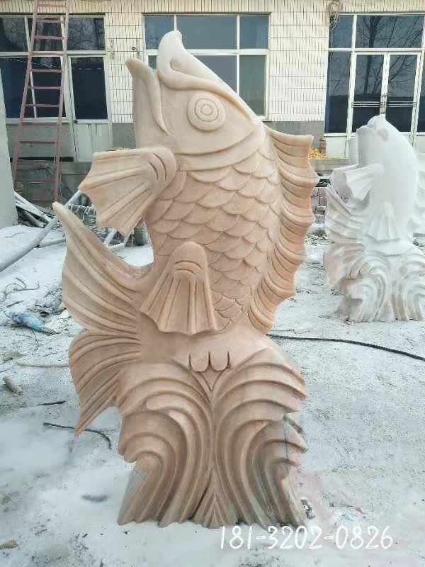 鱼动物石雕 (9)