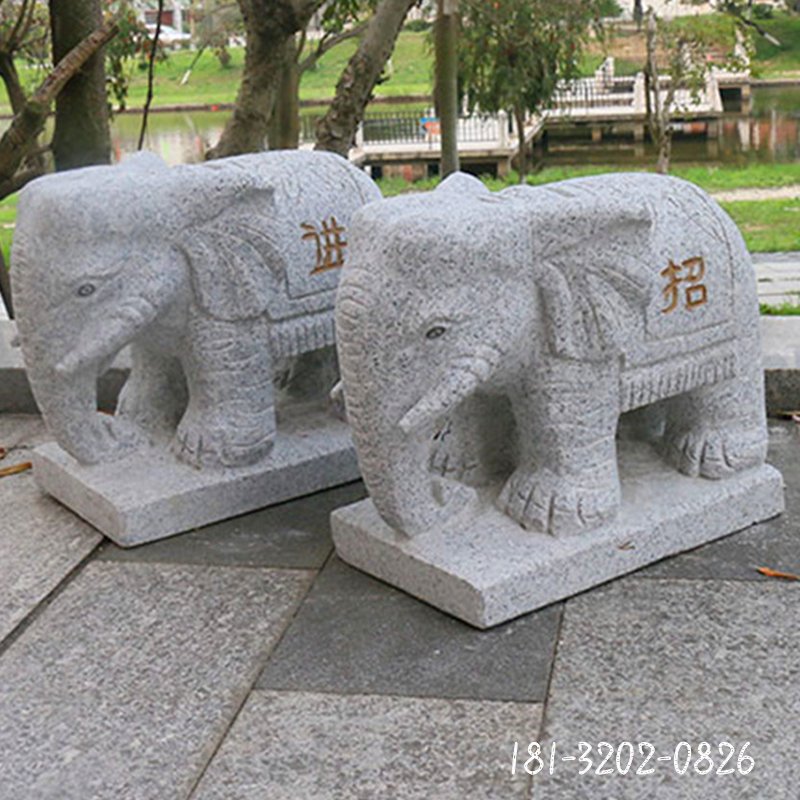 大理石小象雕塑 (292)