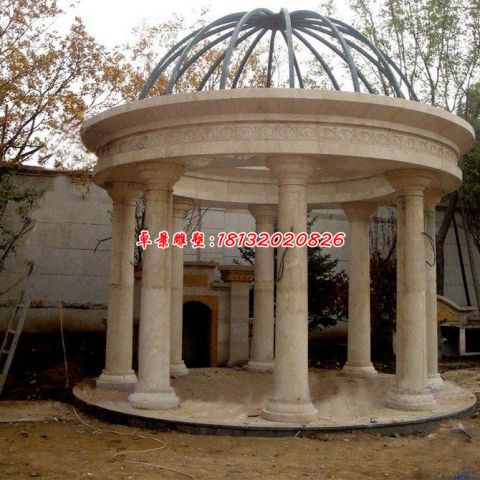 西方凉亭建筑石雕